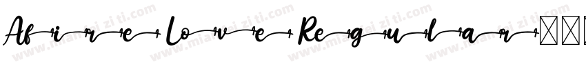 Afire Love Regular字体转换